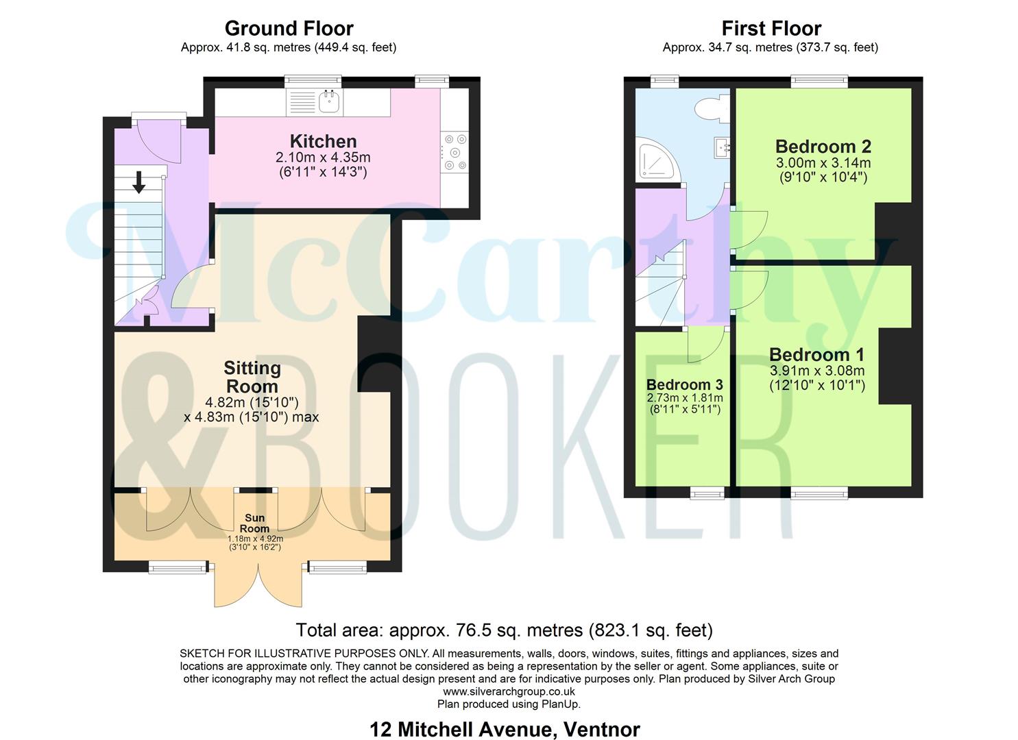 CHAIN FREE COTTAGE WITH SEA VIEWS - Mitchell Avenue, Ventnor floorplan